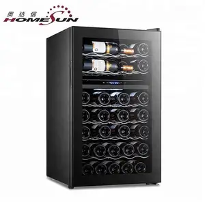 Özel kompresör buzdolabı çift bölge 41 şişe şarap soğutucu, soğutma sistemi şarap soğutucu, şarap mahzeni Guangdong