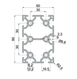 Profilo a T-Slot per estrusione in alluminio da 6090 mm - Product Image 6