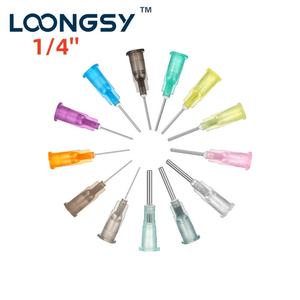 KK Bayonet 1/4 "plastik baja tahan karat 16G 18G 20G 22G 24G 25G ujung tumpul mengeluarkan lem jarum industri jarum sekali pakai - Product Image 1