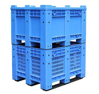 Caisses en plastique pour palettes, caisses en plastique robustes à mailles solides, caisses en plastique fermées pour palettes