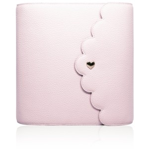 Agenda quotidien en cuir PU rose 6 anneaux, 3 fentes pour cartes classeur personnalisé carnet de notes personnalisé vente en gros