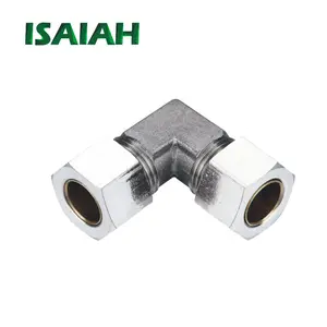 High Quality Pneumatic All Copper Connector L type Elbow Fittings Push in Air Tube Compression Fittings