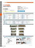 Conector Hembra D-SUB 44P 5A QX822-44, Carcasa Rectangular Encolada, Línea de Impresión, IP66, para Equipos de Control Industrial y Automotriz
