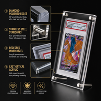 Support de Présentation en Acrylique Transparent Personnalisé pour Cartes Gradées, Étui Anti-Poussière à Visser pour Cartes à Collectionner, Cadre de Protection pour Slabs P/SA BGS