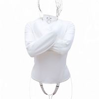 Top Body Veste À Manches Longues En Cuir Camisole Bondage Retenue Ouvert Entrejambe Veste Droite Fétiche Gimp Cosplay Adulte Sex Toy