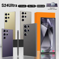 Teléfono Celular S24 Ultra al Por Mayor, Precio de Fábrica, 16GB+1TB, 7.3 Pulgadas, Desbloqueado, S-Pen, Deca Core, 4G WIFI, Android LTE, 108MP, Asequible, OEM