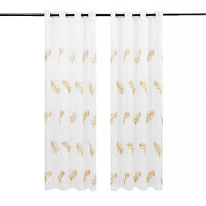 Rideaux à œillets en gros pas chers, 1 pièce, broderie de plumes, rideaux transparents <span class=keywords><strong>pour</strong></span> <span class=keywords><strong>cuisine</strong></span>, chambre à coucher, salon - Product Image 6