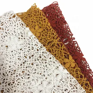 Bestseller Fancy Color Cord Lace Stoff Afrikanische nigerian ische wasser lösliche Spitze 5Yards Französisch Kleider Guipure Lace Fabric