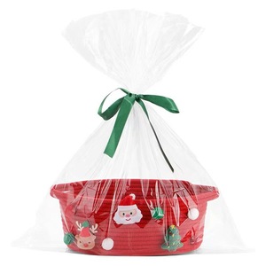 Christmas <b>Storage</b> <b>Basket</b> Round 10-20L Handmade Toy Organizer Woven <b>Basket</b> For Gift Candy Wine <b>Storage</b> - Product Image 3