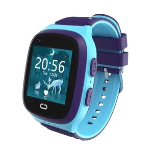 Reloj inteligente para niños con pantalla táctil, GPS, rastreador de frecuencia cardíaca, podómetro, monitor de sueño, botón SOS, resistente al agua IPX7, silicona azul y morada - Product Image 1