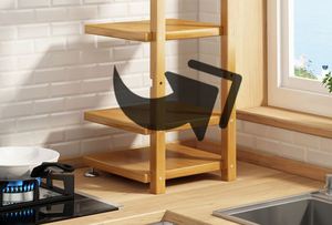 Étagères de rangement en bambou pour salon et cuisine, armoires de cuisine en bambou, designs modernes, directement de l'usine - Product Image 4