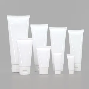 10g 20g 30g 50g 60g 80g 100g 200g PP vacía brillante blanco mate de embalaje suave para la crema de la loción cosmética suave Apriete el tubo 200ml