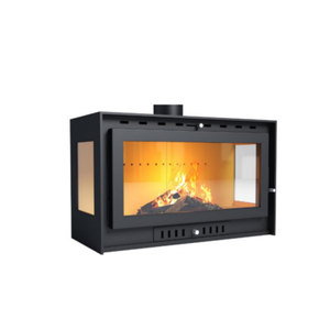 Cheminée Intérieure Autonome à Bois au Design Moderne à Espace Réduit pour Villa en Acier - Product Image 1
