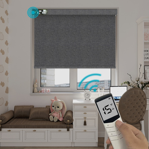 Volet de fenêtre électrique occultant en tissu sans fil avec système à ressort pour la décoration intérieure - Product Image 2