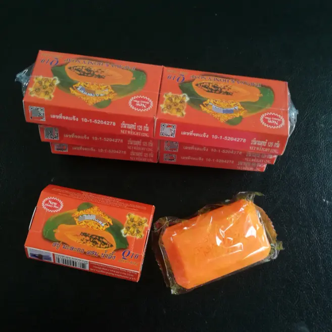 125G campione originale naturale di frutta likas papaia kojic miele Asantee sapone dalla Thailandia