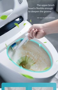 <span class=keywords><strong>Brosse</strong></span> de toilette jetable biodégradable écologique avec têtes de nettoyage remplaçables pour salles de bain domestiques - Product Image 5