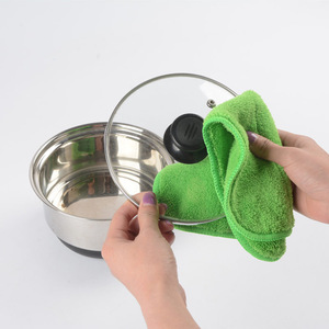 Serviette de nettoyage de sol de cuisine en tissu polaire corail multi-usages, personnalisée, épaisse, à séchage rapide, écologique, super absorbante - Product Image 5