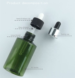 Wholesale Reusable High Quality Small 50ml 100ml Essential Oil Serum Perfume Plastic <strong>Dropper</strong> <strong>Bottle</strong> with Lids for Cosmetics - Product Image 6