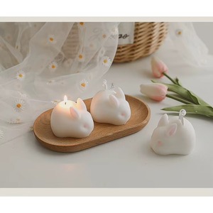 Bougies parfumées en cire de soja faites à la main, en forme de lapin mignon, cadeaux petits et adorables, prix direct usine le plus bas - Product Image 6