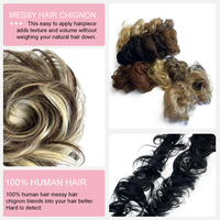 Vente en Gros Remi Grade Chignon Chinois Extensions Désordonné Cheveux Bouclés Chignon Queue de Cheval pour Femmes