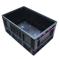 Joignez la boîte pliable en plastique, boîte de rangement d'entrepôt, boîte de rotation empilable Mobile avec couvercle