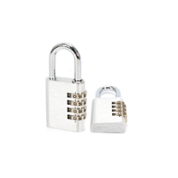 Cadenas à combinaison à 3 chiffres, logo personnalisé, antivol, étanche, utilisation sur porte et fenêtre, durable, haute sécurité, aluminium solide, 4 codes