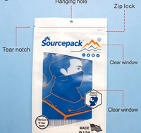 Cache-cou multifonction imprimé sur mesure avec protection UV, masque facial pour course en montagne, pochette zippée transparente pour rangement