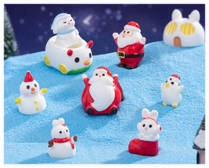 Décorations de Noël religieuses en résine, rennes, cheminée, pingouin, lapin, maison, bonhomme de neige, décorations de vacances, miniatures de jardin, jouets du Guangdong - Product Image 4