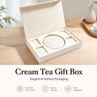 HuanXing Luxuriöses Beige Tee-Geschenkbox-Set mit Individuellem Logo, Klappdeckel und Inneren Trennwänden für Tee-Kuchen-Geschäftsgeschenkverpackung