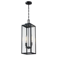 Lampe suspendue rectangulaire vintage industrielle pour îlot de cuisine et extérieur