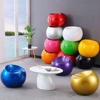 Ensembles de chaises en forme de pomme en fibre de verre Tabouret moderne en forme de fruit pour changer les chaussures