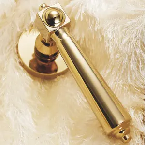 MAXERY Luxury Interior Door Handle Gold Plated Nordic Lever Handles for wooden door Zinc Alloy Door handle