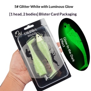 Señuelo de pesca con cabeza de plomo de 37g-65g, tipo Swimbait blando con cola de paleta de 11-13.5cm, para pesca en agua salada de lubina y pargo desde embarcación - Product Image 6