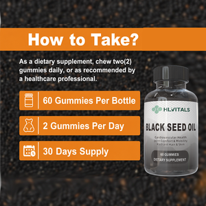Private Label Black Seed Oil Gummies With Black Seed Honey Extract Vegan Halal Supplement For Immunity - Product Image 5