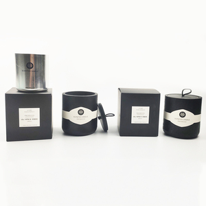 Con <span class=keywords><strong>velas</strong></span> perfumadas de soja en tarro de cristal transparente, gran caja de regalo púrpura - Product Image 6