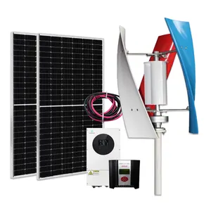 Sistema solare Off grid completo di batterie per sistemi di turbine eoliche da 10 watt per sistema solare