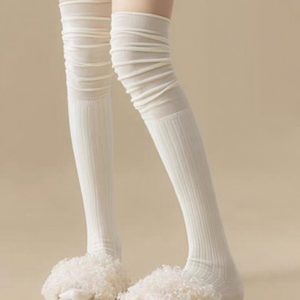 Women's High <b>Knee</b> Lace <b>Patch</b> Long Socks Over <b>Knee</b> Socks with Elegant Lace Detail - Product Image 1