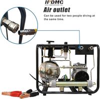Système de compresseur d'air sans huile 12V 550W alimenté par batterie, pompe à vide, 1x50 FT de tuyau
