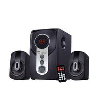 Sistema de Altavoces BT de 2.1 Canales con Pantalla de Reloj y Control Remoto para Uso con Computadora