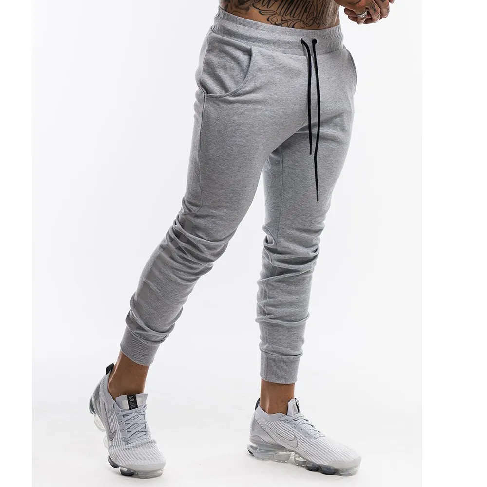 Özel Logo asit yıkanmış alevlendi pantolon yüksek kalite Streetwear Jogger erkekler Vintage pamuk taş yıkama alevlendi Sweatpants ile dize