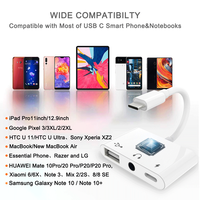 Adaptateur de caméra USB C OTG Type C Adaptateur d'écouteurs 3,5 mm Adaptateur de lecteur de carte USB-C OTG pour Android