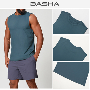 Camiseta Deportiva Casual de Manga Corta para Hombre, Cuello Redondo, Suave al Tacto, de Secado Rápido, Ideal para Baloncesto y Tenis, Marca <span class=keywords><strong>BASHA</strong></span>, Gran Venta - Product Image 3