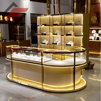 Vitrine et comptoir d'exposition élégants avec éclairage LED pour bijouteries et design d'intérieur