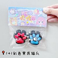 Mainan Fidget Squishy Kartun Cakar Kucing Bercahaya Bahan TPR Pereda Stres Mainan Remas Lembut untuk Anak-anak