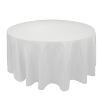 Nappe de table ronde jetable imperméable en polyester tissé sur mesure 90R pour mariage en extérieur