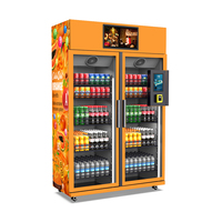 Distributeur automatique automatique intelligent personnalisé OEM Intelligent à double armoire Distributeur automatique de jus intelligent avec caméra Ai