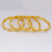 Bracelet creux ouvrable en or 24 carats, bijoux polyvalents pour femmes européennes et américaines