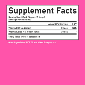 Suplemento Líquido de Vitamina D3 con K2, 120 Porciones, Base de Aceite MCT, Promueve la Densidad Ósea, la Salud Inmunológica y Metabólica - Product Image 6