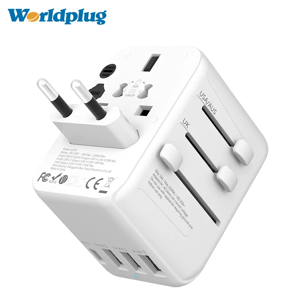 Worldplug international usb c electrical adaptor universal wall chargers converter laptop travel plug power adapters