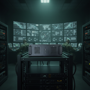 핵심 지휘 및 통제를 위한 충격 방지 IP 등급 설계의 4U 폼팩터, 함교 및 군용 차량 탑재용 랙 - Product Image 1